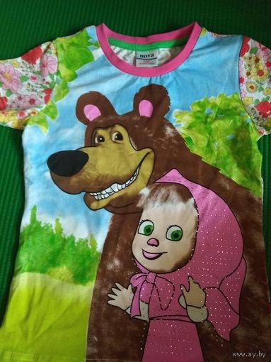 МАЙКА ФИРМЕННАЯ МАША И МЕДВЕДЬ.СТРАЗЫ