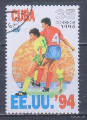 [1151] Куба 1994. Спорт.Футбол.Чемпионат мира. Гашеная марка. 3