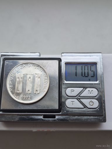 500 лир 1972 года. Сан-Марино, Республика Сан-Марино (1972 - 2001). 'RELINQUO VOS LIBEROS'. Серебро 835. Монета не чищена. П45684.