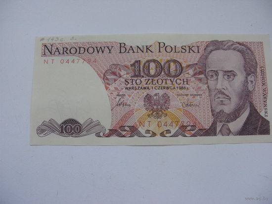 Польша 100 злотых 1986