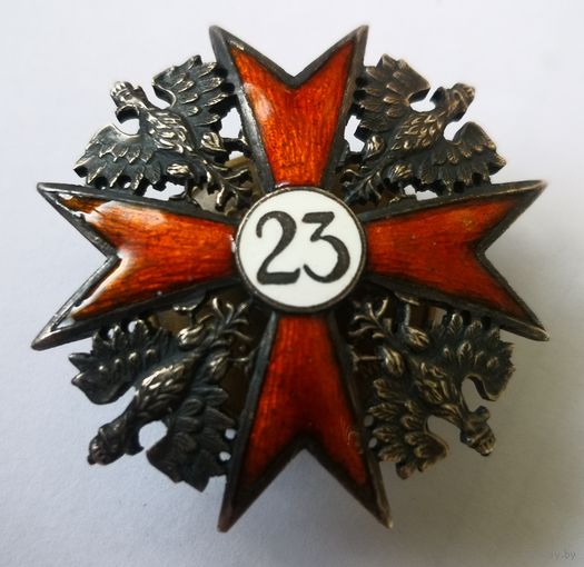 Знак 23-го Гродненского уланского полка.  Польская республика. Копия высокого качества..
