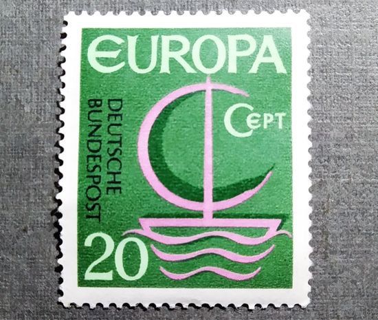 Марка Германия 1966 год Европа СЕРТ