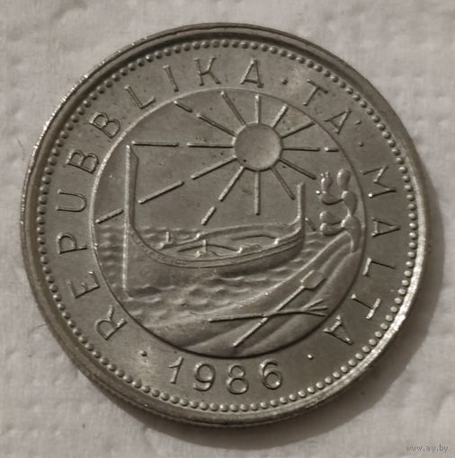 Мальта 10 центов, 1986 (14-4-9)