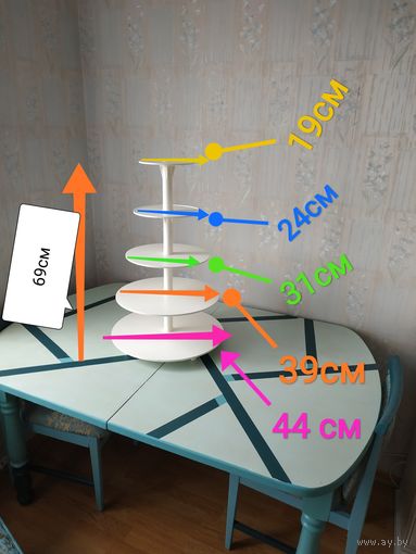 Подставка этажерка для торта пирожных капкейков