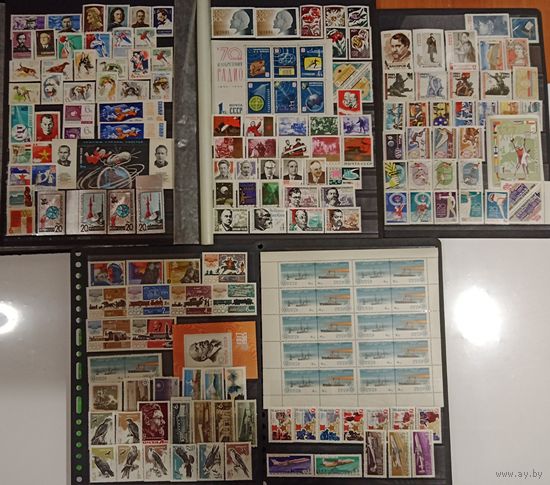 Марки СССР, полный годовой набор за 1965 год, серия фольга - оба типа, обычная и глянец, высокий каталог. Смотрите фото