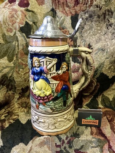 Кружка керамическая с муз-ной шкатулкой НОВАЯ АНТИК ШВЕЙЦАРИЯ торг