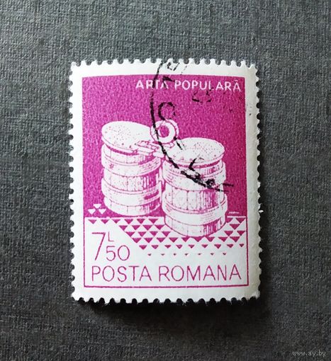 Марка Румыния 1982 год Народное творчество