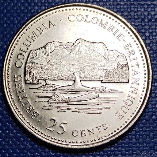 Канада 25 центов 1992 г. Британская Колумбия.