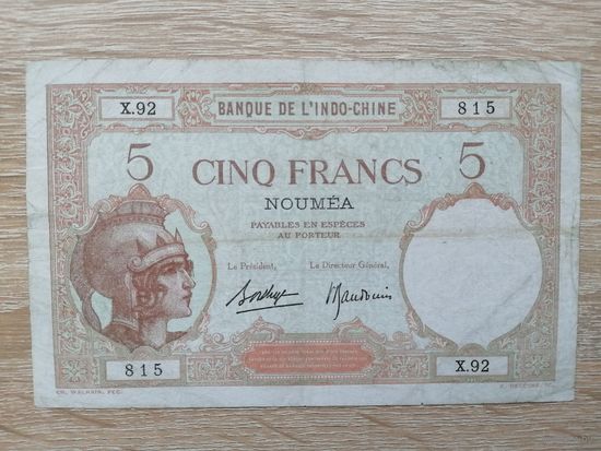 ФРАНЦУЗСКАЯ НОВАЯ КАЛЕДОНИЯ 5 1926