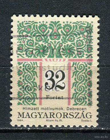 Венгрия - 1994 - Стандарты. Народное искусство 32Ft - [Mi.4314] - 1 марка. Гашеная.  (Лот 13HG)-T41P15