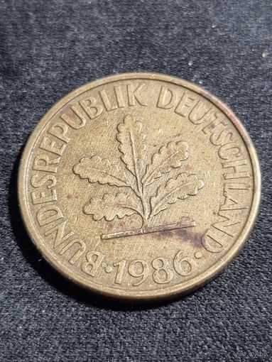 Германия 10 пфеннигов 1986 F