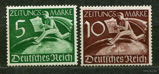 Газетные марки. 1939. Германия. Третий Рейх. Полная серия 2 марки. Чистые