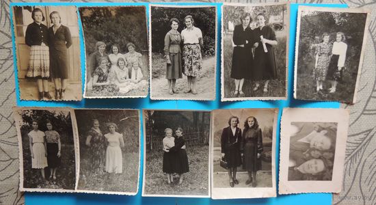 Фото "Подружки", Могилевская обл., 1950-1960-е гг., 10 шт.