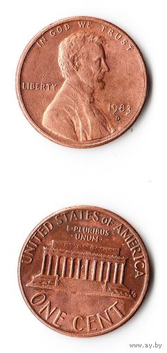 1 цент США 1983 (D) года