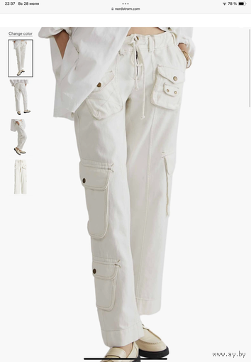 Free People брюки Tahiti Herringbone Cargo Pants размер S (немного большемерят)