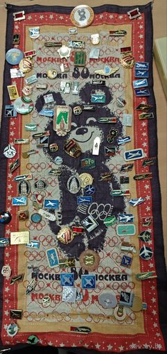 Вымпел Олимпиада 80. Со значками