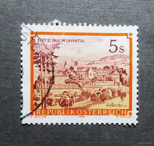 Марка Австрия 1984 год Монастырь