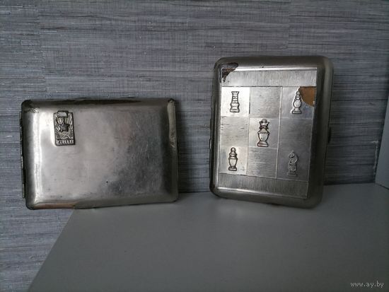 Портсигары -2 штуки.Шахматы  город герой Киев