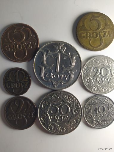 ЛОТ МОНЕТ польша 1920-1930 годы