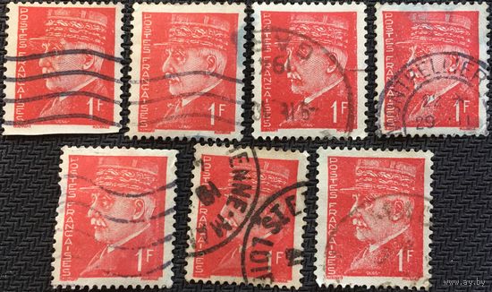 ЦІКАВІЦЬ АБМЕН! 1941, Маршал Петан, тып "Hourriez", 1 франк