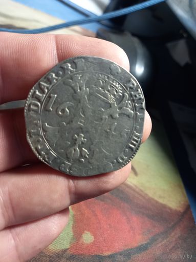 Патагон талер 1645 год. Филипп IV. Испанские Нидерланды Брабант