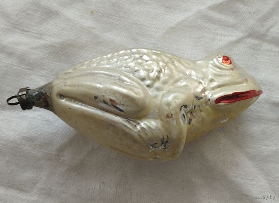 Ёлочная игрушка лягушка