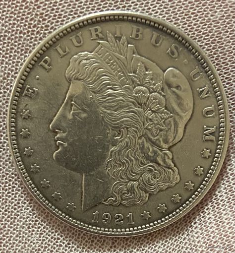 Монета 1 доллар 1921 год. США. Доллар Моргана. Монетный двор Филадельфия