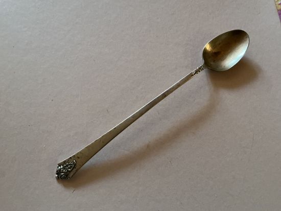 Ложка Чайная Серебро 925 с длинной ручкой США Royal Crest винтаж