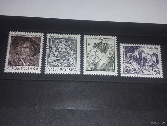 Польша 1979 Живопись. Гравюры. Полная серия 4 марки
