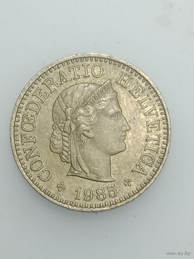 Швейцария 5 раппенов 1985 года .