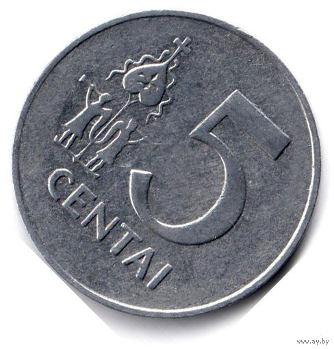 Литва. 5 центов. 1991 г.