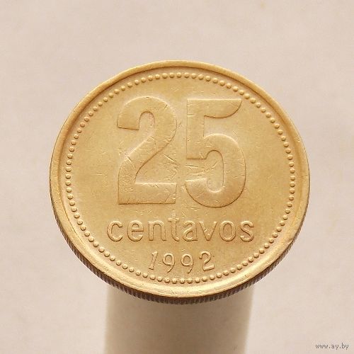 Аргентина 25 сентаво 1992