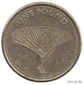 ЗАМОРСКАЯ ТЕРРИТОРИЯ ГИБРАЛТАР 1 ФУНТ 2015. ФЛОРА. ДРАКОНОВО ДЕРЕВО