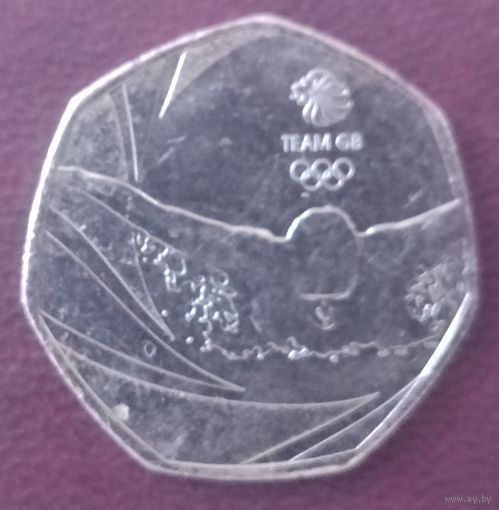 Великобритания 50 пенсов, 2016 XXXI летние Олимпийские Игры, Рио-де-Жанейро 2016