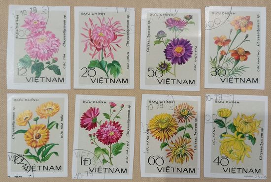 Вьетнам 1978. Флора. Цветы. Беззубцовые. Полная серия
