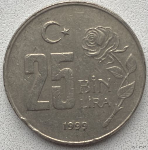 Турция 25000 лир 1999 г.