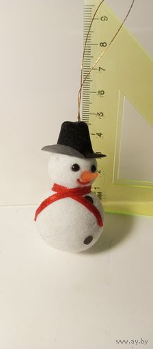 Ёлочная игрушка СНЕГОВИК (мягкая)