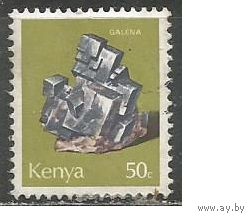 Кения. Минералы. Галенит. 1977г. Mi#100.