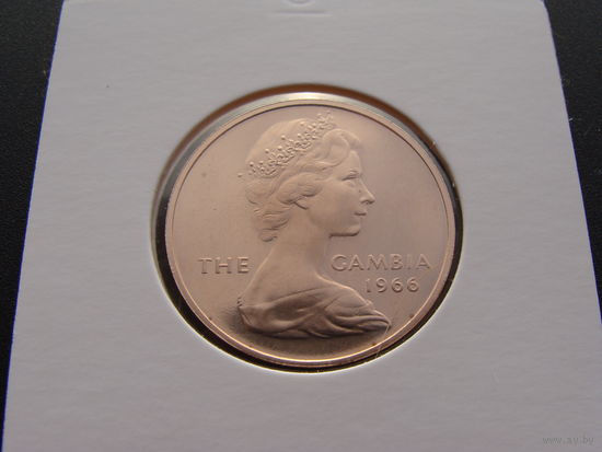 Гамбия. 1 пенни 1966 год  КМ#1   Тираж: 3.600.000 шт