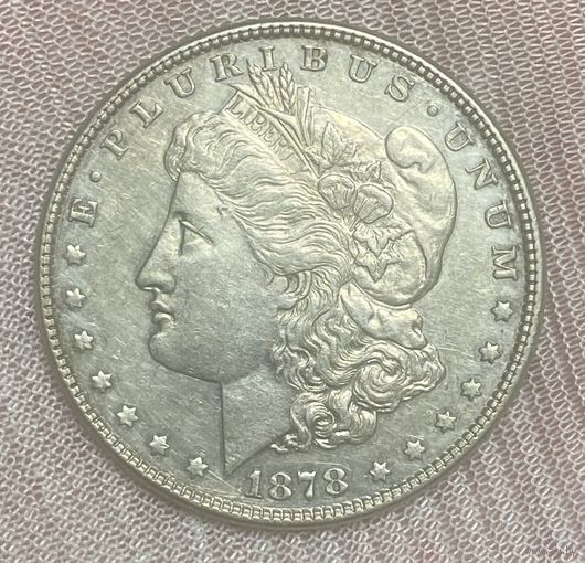 Монета 1 доллар 1878 год. США. Доллар Моргана.