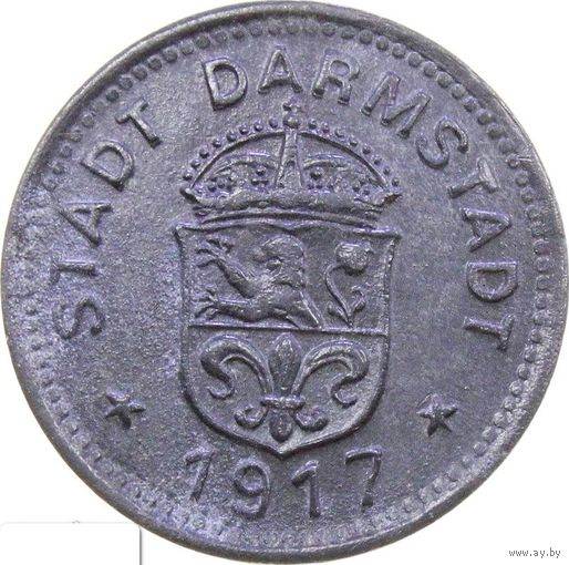 РАСПРОДАЖА!!! - ГЕРМАНИЯ ДАРМШТАДТ 10 пфеннигов 1917 год