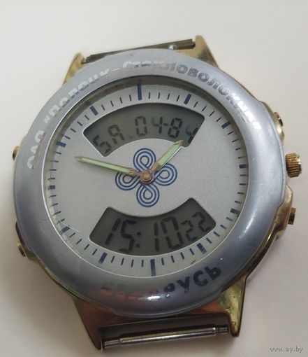 Редкие Крупные,комбинированые часы "Электроника" подсветка+Звук рабочие,За вашу цену!