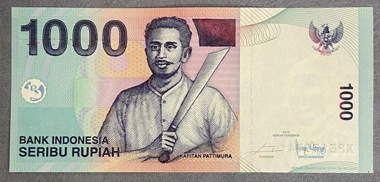 Банкнота. Индонезия. 1000 рупий 2016 год. НЕ БЫЛА В ОБОРОТЕ.