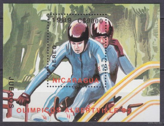 1989 Никарагуа 2958/B185 Олимпийские игры 1992 года в Альбертвеле 4,50 евро