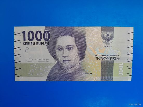 1000 рупий 2016 года. Индонезия. UNC. Распродажа
