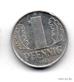 ГЕРМАНСКАЯ ДЕМОКРАТИЧЕСКАЯ РЕСПУБЛИКА 1 ПФЕННИГ 1964