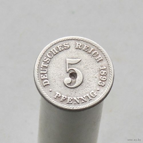 Германия 5 пфеннигов 1893 A