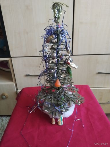 СССР белочка 31см.с игрушками СССР стекло пластмасс.