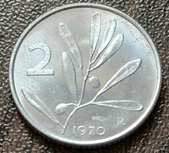 Италия 2 лиры, 1970     ( 1-2-2 )