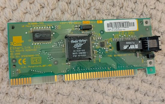 Сетевая карта ISA 3Com EtherLink III 3C509B-TPO